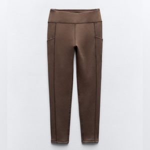 ZARA TOPSTITCHED LEGGINGS